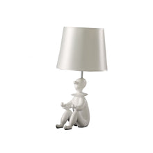 Load image into Gallery viewer, Bedside Table Lamp With Silver Empire Shade - White