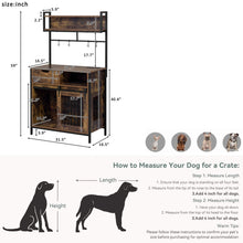 Load image into Gallery viewer, Furniture Style 2 In 1 Pet Friendly Dog Crate Composite Desk Hutch - Rustic Brown