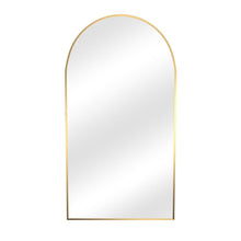 Load image into Gallery viewer, 71" Metal Arch Leaning Framed Full Length Mirror - Gold