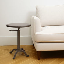 Load image into Gallery viewer, Iron Industrial Round End Table - Dark Gray