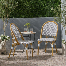 Load image into Gallery viewer, Chic French Bistro Chair With Durable Rattan And Aluminum Frame