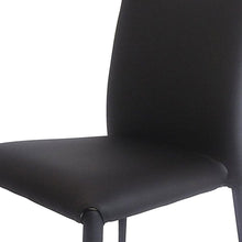 Load image into Gallery viewer, Upholstered Faux Leather Dining Room Side Chairs (Set of 4) - Black