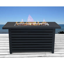 Load image into Gallery viewer, Propane / Gas Outdoor Fire Pit Table With Lid Durable Construction - Black