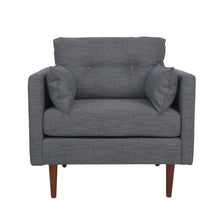 Load image into Gallery viewer, Enchantica - Upholstered Fabric Club Chair With Button Tufted And 2 Accent Pillows