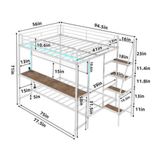 Load image into Gallery viewer, Bunk Bed With Built In Desk And LED Lighting