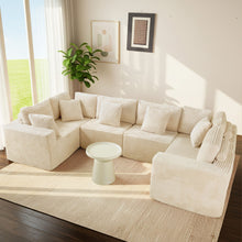 Load image into Gallery viewer, Modular U Shaped Sectional Sofa With Reversible Design