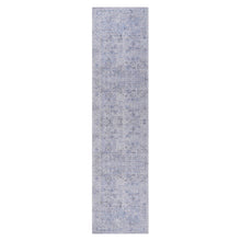 Load image into Gallery viewer, Maval - 2'6'' X 10' Washable Runner Rug - Blue / Cream
