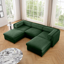 Load image into Gallery viewer, Contemporary Elegant Sofa With Storage And Ottoman