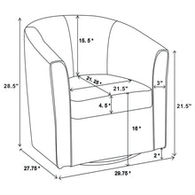 Load image into Gallery viewer, Swivel Armchair With Barrel-Back Design