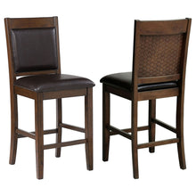 Load image into Gallery viewer, Upholstered Counter Height Chair (Set of 2) - Brown / Walnut