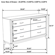 Load image into Gallery viewer, Cabrillo - 6 Drawer Dresser - Gray