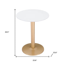 Load image into Gallery viewer, Round End Table - Gold And White