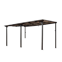 Load image into Gallery viewer, Wall Mounted Outdoor Pergola Gazebo, Heavy Duty Metal Awning With Roof