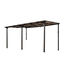 Load image into Gallery viewer, Wall Mounted Outdoor Pergola Gazebo, Heavy Duty Metal Awning With Roof