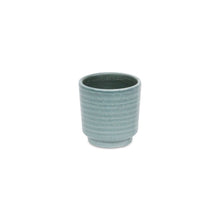 Load image into Gallery viewer, Striped Round Pot Planter (487492) - Green