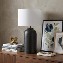 Load image into Gallery viewer, 30" Black Novelty Table Lamp With Drum Shade