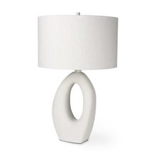 Load image into Gallery viewer, 31" White Novelty Table Lamp With Drum Shade
