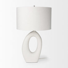 Load image into Gallery viewer, 31" White Novelty Table Lamp With Drum Shade