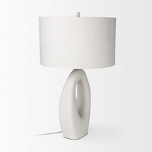 Load image into Gallery viewer, 31" White Novelty Table Lamp With Drum Shade