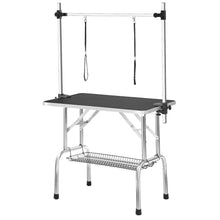 Load image into Gallery viewer, Professional Dog Pet Grooming Table Adjustable Heavy Duty Portable With Arm & Noose & Mesh Tray - Black