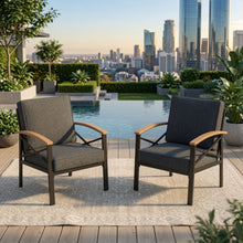 Load image into Gallery viewer, Outdoor Patio Armchair, All Weather (Set of 2)