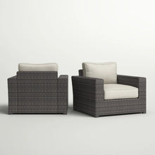 Load image into Gallery viewer, Outdoor Armchairs With Cushions (Set of 2) - Espresso / Gray