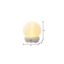 Load image into Gallery viewer, 6" White Globe Desk Lamp With Globe Shade