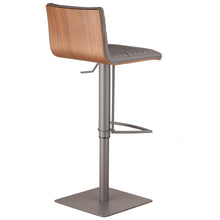 Load image into Gallery viewer, Swivel Low Back Adjustable Height Bar Chair - Gray