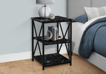 Load image into Gallery viewer, 3 Tier Accent Table, Side Marble Look Contemporary & Modern