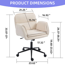 Load image into Gallery viewer, Criss Cross Swivel Desk Chair With Adjustable Armrests & Wheels For Home Office