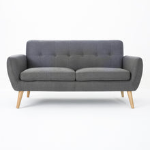Load image into Gallery viewer, Modern Loveseat Sofa With Button Tufted Backrest