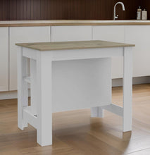 Load image into Gallery viewer, 41" Island For Kitchen With Storage - Brown / White