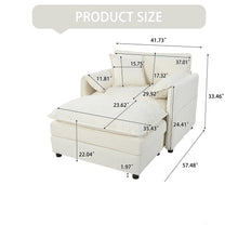 Load image into Gallery viewer, Oversized Chair With Movable Ottoman, Soft Upholstered Lounge Chair