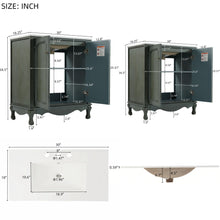 Load image into Gallery viewer, Vintage Double Sink Bathroom Vanity Set With Ceramic Sinks
