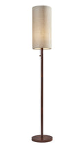 Load image into Gallery viewer, Solid Wood Traditional Shaped Floor Lamp With Drum Shade - Brown / Beige