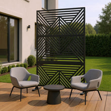 Load image into Gallery viewer, Three Panel Screen Room Divider (562886) - Black