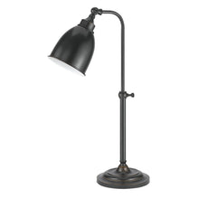 Load image into Gallery viewer, 27" Metal Adjustable Lantern Table Lamp With Bronze Dome Shade - Bronze