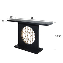 Load image into Gallery viewer, Console Table With Circular Art Decor For Living Room - Multi