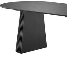 Load image into Gallery viewer, 79" Wood Double Pedestal Base Oval Dining Room Table - Black