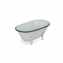 Load image into Gallery viewer, Hand Painted Decorative Tub Tabletop Sculpture - White