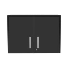 Load image into Gallery viewer, 20" Wood Wall Mounted Storage Cabinet With Two Doors - Black
