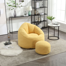 Load image into Gallery viewer, Bedding Bean Bag Sofa Chair High Pressure Foam With Footrest