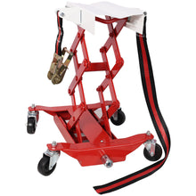 Load image into Gallery viewer, Heavy Duty Low Lift Transmission Jack With Nylon Safety Strap For Small Vehicles - Red