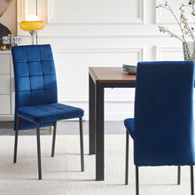 Load image into Gallery viewer, High Back Nordic Dining Chair Modern Fabric Chair With Legs (Set of 2)