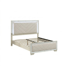 Load image into Gallery viewer, 1 Piece Eastern King Size Upholstered Headboard And Footboard With Built In LED Lights