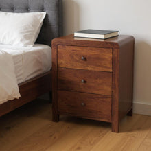 Load image into Gallery viewer, 24" Solid Wood Three Drawer Nightstand - Chestnut