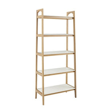 Load image into Gallery viewer, Parker - Bookcase With 5 Shelves - Off White / Natural