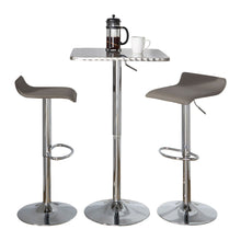 Load image into Gallery viewer, Ale - 3 Piece Bar Set Bistro Square Contemporary Adjustable Oval Footrest