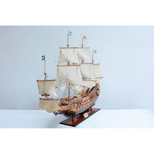 Load image into Gallery viewer, Hand Painted Model Boat (624645) - Dark Brown / Beige