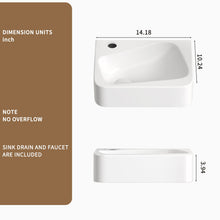 Load image into Gallery viewer, Wall Mounted Bathroom Sink With Faucet And Drain